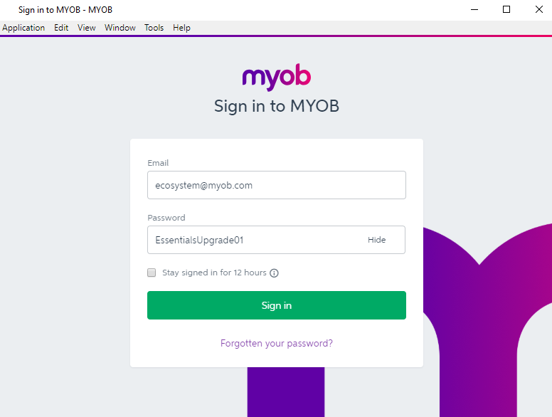 Essentials Upgrade Test Environment – Support for the MYOB family of ...